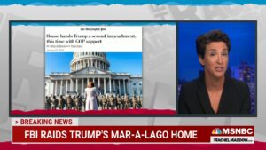 Rachel Maddow Instagram - "Nothing like this has ever happened before and we don't know how this ends."

It's always fascinating to see how Rachel's segments hold up over time. In this case, exactly a week after we found out the FBI had raided Donald Trump's Mar-a-Lago, and with one amazing development after another seemingly by the minute over the past week, that initial report remains as fresh and shocking as the moment it happened.

[Edited from the August 8, 2022 episode of The Rachel Maddow Show.]