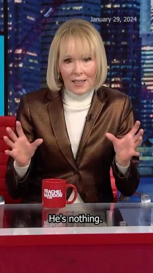 Rachel Maddow Instagram - “He’s nothing. He is like a walrus snorting.” E.Jean Carroll describes her surprise at how insubstantial Donald Trump’s presence was in court, despite his image and hype.