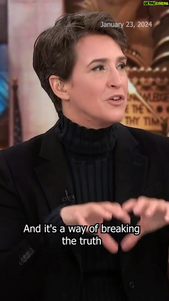 Rachel Maddow Instagram - “It’s an exercise in bending reality to his will and insisting that others follow.” Rachel Maddow considers Donald Trump’s weird compulsion to lie.