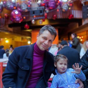 Rachel Riley Instagram - It’s now been 4 years since @pashakovalev and I became parents… and so we are firmly in the Elsa/Frozen zone with this little girl! Just breathing a sigh of relief now all the birthday celebrations are officially done, and it’s time to get ready for Christmas 🙈

Massive thanks to the brilliant Elsa (@leanneburkinshaw12 @poptopeventsuk) and amazing face painter @nirjarahoney for Mave’s little party.

We took her to see @frozenlondon at the theatre in Covent Garden yesterday and wow, what a production, just incredible 😍

These last 4 years have flown but we’re enjoying the ride so much.

(Also thanks to @babymoriofficial for her Xmas PJs gift from them amongst these pics)

#4thbirthday #elsa #frozen