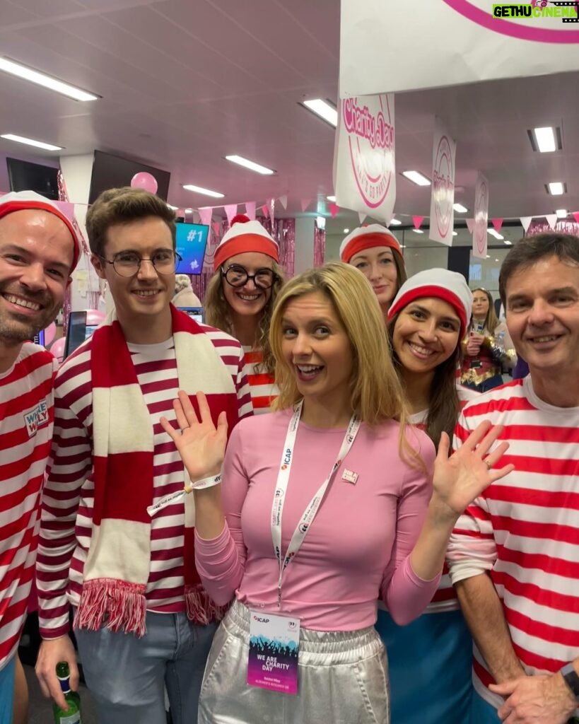 Rachel Riley Instagram - Big thanks to everyone at @icapcharityday for picking @alzheimersresearchuk as one of the charities benefitting from your day of fancy dress madness fundraising today! Apologies to these brilliant servicemen who I thought had just gone and got really good costumes and so asked to borrow the sword and helmet for a pic 🙈🤣 now I look back at Spencer, the Toy Story soldier taking me round last year, the quality of their look is rather different… Thanks for looking after me this year Peaky Blinder Dom, and to the many traders who let me “help” on their desks/phones to raise money. ARUK are hoping to find a cure for dementia in our lifetimes and I’m so pleased they were chosen again to be supported by ICAP today. #charity #ICAP #alzheimersresearchuk #aruk #fancydress
