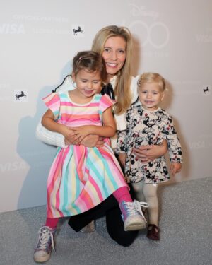 Rachel Riley Instagram - Hola! Shalom! Salaam! - one of the first lines in the gorgeous new Disney movie - Wish 🌟 

Took the girls for their first ever trip to the cinema and what a lovely experience it was. The film is a new instant classic in my book, enjoyed the girls sitting on my lap during the scary bits, wagging their fingers saying, “naughty, naughty King” 😂

I’m glad we’re in the Disney age with them now, can’t wait till they’re old enough for the parks. We enjoyed the Disney 100 exhibition together a few weeks back too, although I probably would have enjoyed it more without them and actually being able to listen to and read the displays (sorry girls!).

Thanks too for the purple Asha costume that was #gifted to Mave, lots of little girls will enjoy dressing up as her for years to come I’m sure.

#premiere #wish #disney #asha #disney100