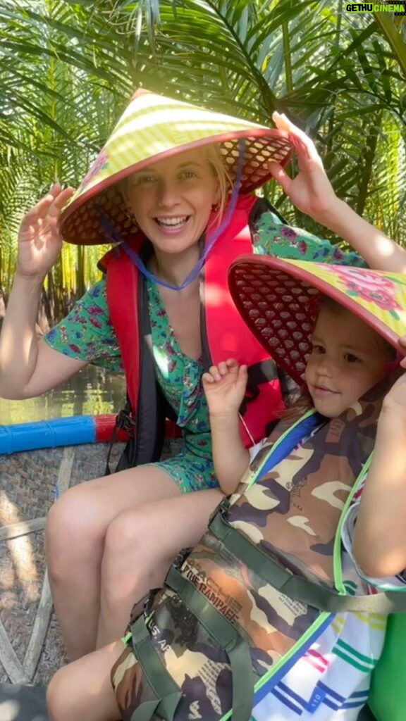 Rachel Riley Instagram - We’re just back from the most amazing trip to Vietnam, too much to post in one go to do justice to this brilliant place so here’s just a snippet from the ancient melting pot city, Hoi An, which we visited for a couple of days while we were there. We did the tourist stuff! Boating round the coconut forest to the sound of Gangnam Style everywhere, letting off paper lanterns on the river, and also such a fun photographic tour complete with traditional dress through the Hoi An Studio Photography - Chup anh, cho thuê phuc trang. Also did a fab vegan food tour with @momotravel.asia. Such a great place for kids, we counted up we’d been to 9 soft play type areas in 13 days (inc Funny Land in Hoi An), it’s so parent friendly, great rest for us and them. More Vietnam (mostly Da Nang) spam to come but what a fab place, especially over lunar new year, expect lots of Year of The Dragon pics too! Thanks Vietnam, we loved you 🇻🇳 #holiday #travelwithtoddlers