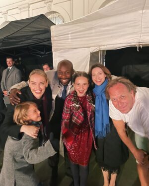 Rachel Skarsten Instagram - Since I admittedly did @littlespoonman a little dirty in the last photo 🤭 I thought I’d not only remind you how dashing he really is, (along with the rest of my darling cast) BUT also that tonight is the night, ‘The Royal Nanny’ premiers on @hallmarkchannel at 8/7c ❤️🎄