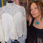 Rachel True Instagram - 🦋 I’m writing & 2/3’s through designing & making this shirt out of 3 vintage linen placemats & 6 matching napkins 🧵 🪡 ⭐️I find creating things to be meditative & a palette cleanser for life ⭐️ It’s my own unconventional material challenge ⚡️haven’t cut proper arm holes yet because fear of mucking it up in the home stretch 🥸🫠😩 Any encouragement from more knowledgeable folk is welcome 🙂 ⚡️ was gonna wait to post this till I was finished, but at my sewing pace that could be next year, so here we are 😂 How’s life para tu? 💋 #racheltrue #creative #sewing #madebyme