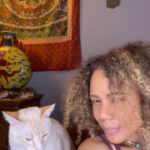 Rachel True Instagram - It’s cool for cats ⚡️ Mads the Dauphin Apparent, aka blue eyed devil, my familiar protector & me - anyone else have a flame point Siamese ? 🐈 I’ve always had seal & chocolate points because Siamese are the most dog like of gatos ⭐️⚡️⭐️ #racheltrue #catsofinstagram #flamepoint #flamepointsiamese