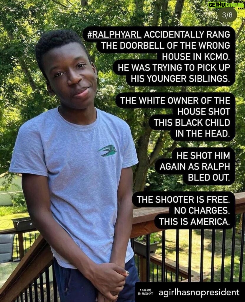 Rachelle Lefevre Instagram - The man who shot this child is already home free. Zero consequences, not even being held by police. Please call the number below to demand justice. If we hear/see racism and don’t speak out, we are complicit in failing to heal this nation’s sickness. Find your courage to speak up and speak out- children are dying. Thank you @agirlhasnopresident & @thetnholler for sharing this. Posted @withregram • @agirlhasnopresident I’m not in a place right now where I can share those pictures or even look at them, but hopefully this can help get some information out. Posted @withregram • @chocolatemommyluv REPOST: SIXTEEN year old #RalphYarl (who is alive and being treated in the hospital) was going to pick up his two younger siblings from an unfamiliar address when he was shot in the head and again while on the ground by the white man that answered the door after he rang the wrong door bell. Ralph is a junior in High School. He loves music and plays the bass clarinet. He is loved by his family and community and he has a bright bright future. He didn't deserve what happened to him. We won't stand for it. We are coming for justice. Use the contact information below to demand Prosecutor Zachary Thompson make an immediate arrest and bring the appropriate charges: Building: James S. Rooney Justice Center Address: 11 South Water Street Liberty, Missouri 64068 Telephone: 816-736-8300 Fax: 816-736-8301 Email: prosecutor@claycopa.com