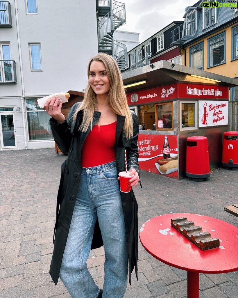 Ragga Ragnars Instagram - Wondering what to do in Reykjavík, Iceland? Stay tuned here.. working on something pretty cool ♥️ Also, accidentally matching with one of the main culinary attractions in Reykjavík, the famous Bæjarins Bestu Hot Dog Stand! 🌭 (Not an ad, I was just being a tourist in my own town all day and had to stop for lunch here) #reykjavik #wheniniceland #iceland #icelandtravel @baejarinsbeztupylsur