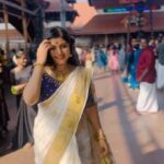 Raksha Raj Instagram - ❤️🐚🪷🪈 . Blouse : @evanshi_designs . . . #guruvayur #temple #traditional #reels #reelsinstagram #trendingreels