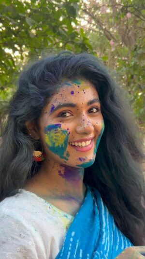 Rakshana Induchoodan Instagram - Holi-daze💙💛💜

📸: @lenseviewphotography01 

#fyp #foryou #holi #holi2024 #trending