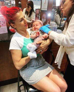 Randa Markos Instagram - Got my sweet girls ears pierced yesterday 🥲