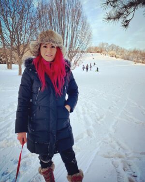 Randa Markos Instagram - Best way to enjoy this weather #tobogganing