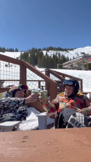 Raquel Pennington Instagram - What a perfect day it was lost in the mountains shreddin 🏂 and chillin 😎☕️ with the best views 🏔️ @sunny.bee.vespucci #TeamRocky #snowboarding #coloradolife #happyplace #outdoors #goodvibes #goodtimes