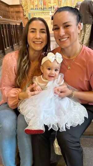 Raquel Pennington Instagram - “As the droplets of water are placed upon you, you are wrapped in God’s precious love. May he bless, guide and protect you, keeping you safe, healthy and happy from above. God bless you.” “So be good today, there is wonderful joy ahead.” We are so thankful to have baptized our beautiful girl. Grateful for her amazing god parents and to have all our family right beside us ❤️ #blessed #family #love #faith #happiness