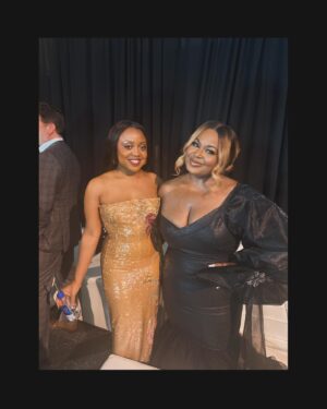 Rashida Olayiwola Instagram - I’m usually the multi hyphenate on the other side of the #awards writing the funny, creative & the brilliant. but one thing about god is god gon make sure them tables turn so that you can be ALL that you are. This time and going forward i was on both the presenting and receiving end. #Comedian #Writer #Actress #Creative #Producer #GoodHuman 😊

#ThankYou @filmindependent for such an amazing experience, my / our first award and so much fun and full circle moments. So proud to be in this room full of my peers and hero’s… all of us #winning 🥹⭐️⭐️⭐️

Congratulations to our cast & show #juryduty ; super proud of all of us; what a better first award to win. Best ensemble. Especially in this industry where we need to be reminded that ALL the pieces & people matter. FIRST of MANY for myself and anything else i am blessed to be apart of… #SpeakLife 🍽️<—table set and prepared for me.

To little dark skinned, unapologetically black, brilliant kind, funny, chocolate girl sheedz from #Chicago who ALWAYS believed… YOU CAN & YOU WILL! Carry on with god in every detail, goodness & light 💫❤️🎬💚

Hair: @jazzmynsamuels / @caliscrown 
MUA: @blastedbyrocket 
Styled / Dress designed by: @shatora.adrell 
Nails: @nailsbycarolyn_