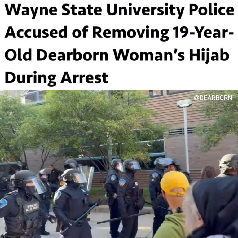 Rashida Tlaib Instagram - (News & Information Only) Early this morning, Wayne State University police 12 Pro-Palestinian protesters while dismantling a tent encampment at the university. The operation, which began around 6:00 a.m. with support from Detroit police, has sparked controversy due to allegations of misconduct involving the removal of a student’s hijab. Among those arrested was 19-year-old girl from #Dearborn. U.S. House Rep. Rashida Tlaib and some of the victims family members allege that police officers forcibly removed victims hijab, an Islamic headscarf, during the arrest. Video footage obtained by TCD News shows a young woman without her hijab, handcuffed and sitting on the ground, as an officer attempts to place her hijab back on to her. In response to the incident, Wayne State University has announced an investigation. The incident has drawn significant concern and calls for accountability from community leaders and activists. Wayne State University officials have yet to provide further comments on the investigation.