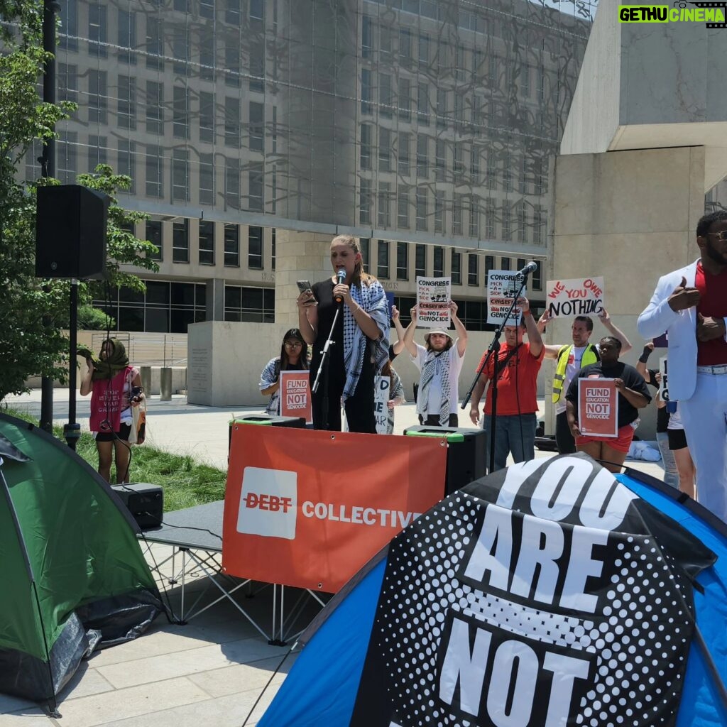 Rashida Tlaib Instagram - Fund Education, Not Genocide Rally