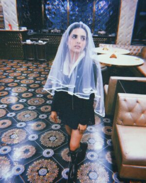 Rashmeet Kaur Sethi Instagram - Channeling my inner Wednesday i guess 😅😈

These pictures were clicked in January at a bridal shower and yes that’s a freaking veil 🥺🥺🤩❤️