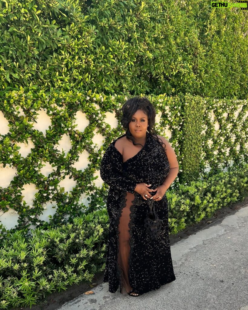 Raven Goodwin Instagram - The Battles in Black Tie 👸🏿🤵🏾‍♂️ #celebrationoflove Dress @christian_omeshun Clutch @studioamelia_ Shoes @sam_edelman