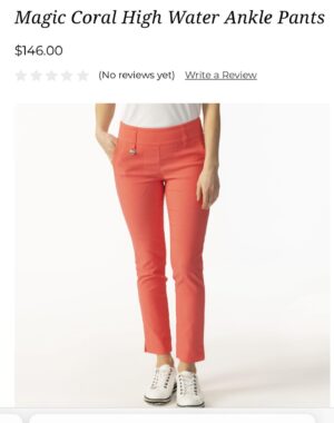 Rebecca Grant Instagram - Best #fitting #pant I’ve ever worn! @dailysportsusa has gorgeous golf #clothes for #women #designed by #women for the #perfect #fit 🍑Click my #linkinbio and use my #code “Rebecca” to receive 15% Off! Guys your #girl will love these clothes I’ve attached what I’m wearing #magic #highwater #anklepants in #coral and the #poloshirt in #sienna #creative #bloom #capsleeve ORDER TODAY and look #hot in the latest #designs for #golf or #anytime #day or #night 👏🏻👏🏻