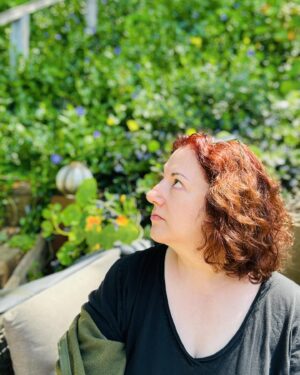 Rebecca Metz Instagram - I was tinkering with camera settings when I heard - despite my AirPods - what that sounded like a *huge* swarm of bees. Figured it had to be a scooter or something… but it was constant & growing & coming from above. The timer caputured the moment I realized that it was in fact… A HUGE SWARM OF BEES. 🐝 

(I think they were moving back in to the box hives up the hill. Welcome home, beebees!)