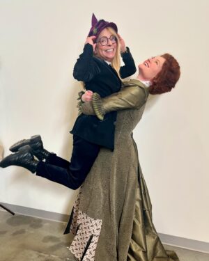 Rebecca Wisocky Instagram - New Ghosts episode tomorrow night! But FIRST: Big round of applause for Carmen Alie and her whole team for creating such beautiful flashback looks for Hetty this year! It took 250 hours to make that young Hetty dress!! 👻🙌🏼👻 #art #costumedesign #gildedage #ghostscbs