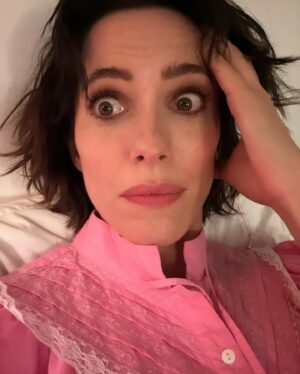 Rebecca Hall Instagram - That’s #nyfw with @epluribusyourmom finishing off  @thombrowne 1.2.3 thank you very much for having us - what a glorious spectacular. 4 is the face of social fatigue and 5 is the painting we now own by my very talented friend @ian.felice currently showing at @halfgallery #nyc go see it if you can because it’s beautiful.