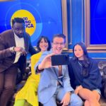 Rebecca Hall Instagram - Love these humans. @briantyreehenry may I always make you laugh like this. @kaylee_hottle keep killing it in every way. @thatdanstevens may you always know where the camera pointing at you is and may I always get it wrong. 🤪😂 NEARLY THERE MONSTER FANS @godzillaxkong - thank you for having us @goodmorningamerica . . . #godzillaxkong #godzillakong #godzillakongthenewempire #briantyreehenry #kayleehottle #danstevens #rebeccahall