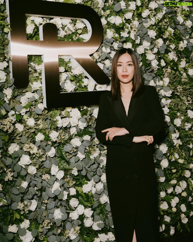 Rebecca Lim Instagram - The grand opening of @ralphlauren MBS was a night filled with elegance and so much fun 🤍✨🤍 Love their new logo too! Feels like everything is made just for me 😊 #RalphLaurenSG #RL888 Makeup @shaunleelee Hair @dexterng Photo @josedanielretrato