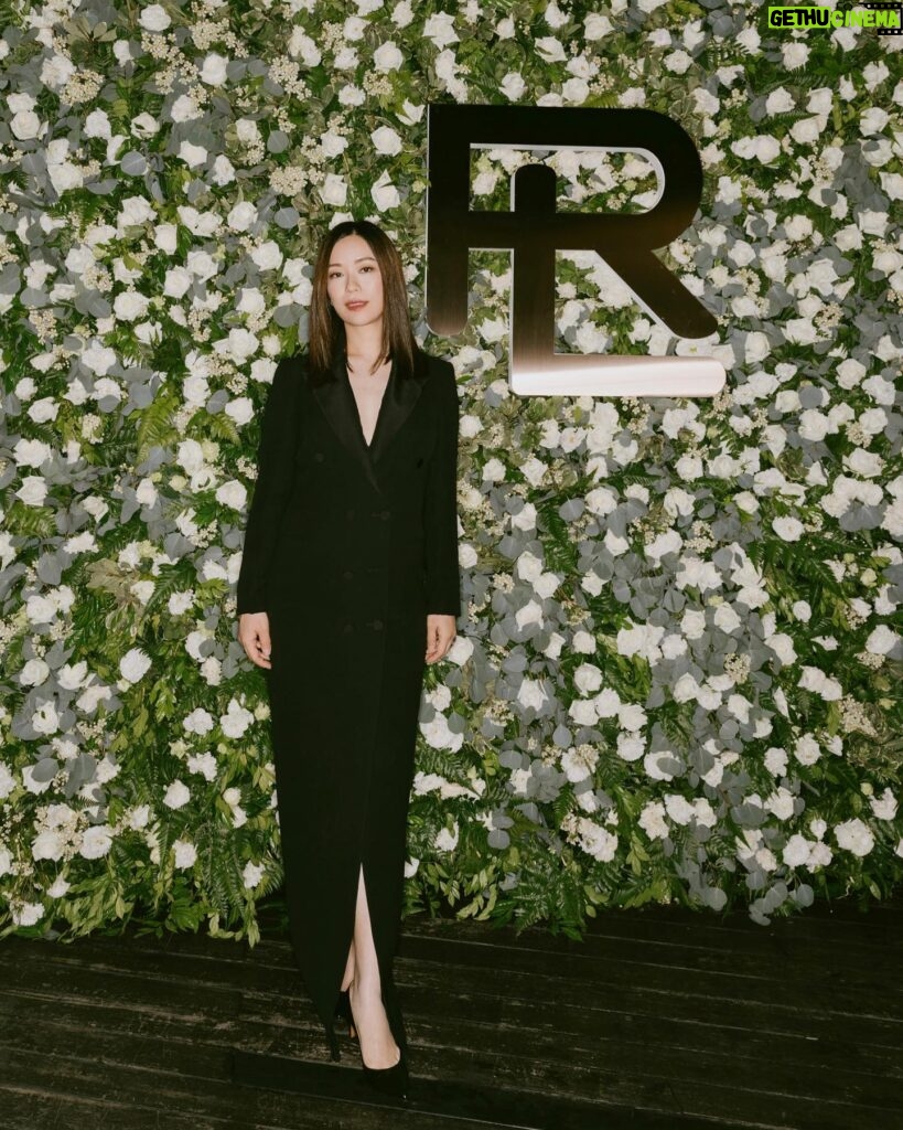 Rebecca Lim Instagram - The grand opening of @ralphlauren MBS was a night filled with elegance and so much fun 🤍✨🤍 Love their new logo too! Feels like everything is made just for me 😊 #RalphLaurenSG #RL888 Makeup @shaunleelee Hair @dexterng Photo @josedanielretrato