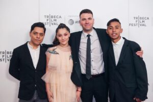 Regina Reynoso Instagram - Ayer en la #worldpremiere de nuestra película @huachicoleropelicula en #tribecafilmfestival @tribeca Wearing:  @alexiaulibarridesign👗

I cant even express with words how grateful I am❤️