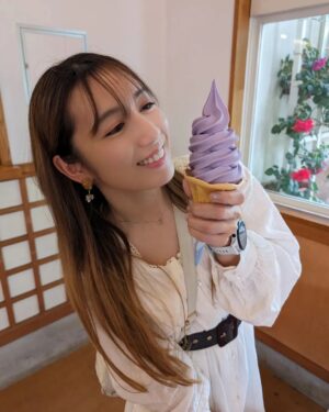 Reika Saiki Instagram - do you wanna try this?✨🤤🪻