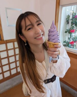 Reika Saiki Instagram - do you wanna try this?✨🤤🪻