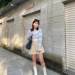 Reika Oozeki Instagram - . 盛れたくね⁉️⁉️ こういう服装も好きです‼️ あと昔から神社巡りも好きです‼️💫 あと広島の古着屋で巡り合った、 オールドコーチのバッグもオキニです💖 #私服