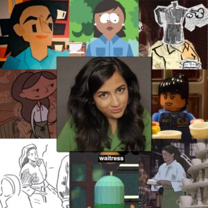 Rekha Shankar Instagram - We’re so excited to announce that our waitress in Our Frasier Remake will be voiced by the incredible Rekha Shankar. You’ve seen her on Grand Crew, all things @collegehumor & @dropouttv, and she’s one of the geniuses behind #Animaniacs and Digman!
☕️ ☕️ ☕️ 
#OurFrasierRemake #Frasier #CollegeHumor #Animation