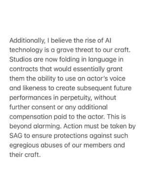 Renée Felice Smith Instagram - 📣📣📣📣📣📣📣📣📣
calling all @sagaftra members! THE TIME IS NOW! I implore you to write a letter in support of a strike authorization vote ASAP! Let’s not forget, they represent US. So, make your voice heard. Share this post! 

E-mail your letter to: governance@sagaftra.org 
serena.kung@sagaftra.org 

ATTN: ALL National Board Members and Officers:

The working people of our industry greatly outnumber the studio executives. If we stand together against their corporate greed, we will win. 
👊👊👊

National Board members: 
@seanastin @thejenniferbeals @sharibelafonte @nitashabhambree @mitchellbobrow @rodgerbrandon5 @yvettenicolebrown @actvocate @joannacassidyofficial @hicusick_ig @jessicamedinaactress @njduerr @dylanabby @haleisner @debbieevansstunts @francesfisher @nancyflanagan_ @ilyssafradin @androidegarcia @bradgarrett @supererniegram @stephenmckinleyhenderson @dulehill @thedavidjolliffe @phoebejonasnyc @mike_kraycik @rosedianeladd @xojodilong @melmackactingstudio @camrynmanheim @marymcdonaldinc @jmelen77 @matthewmodine @billfromboston @esai_morales @dannavarromusic @rosie @ron.ostrow @theebillyporter @lindapnyc @thesherylleeralph @michaelrapaport @albinokid1026 @patriciaheaton @courtneyrioux @iamrobschneider @sharonstone @towandaunderdue @lisaannwalter @olgabluesbabe @officialfrandrescher @benwhitehair