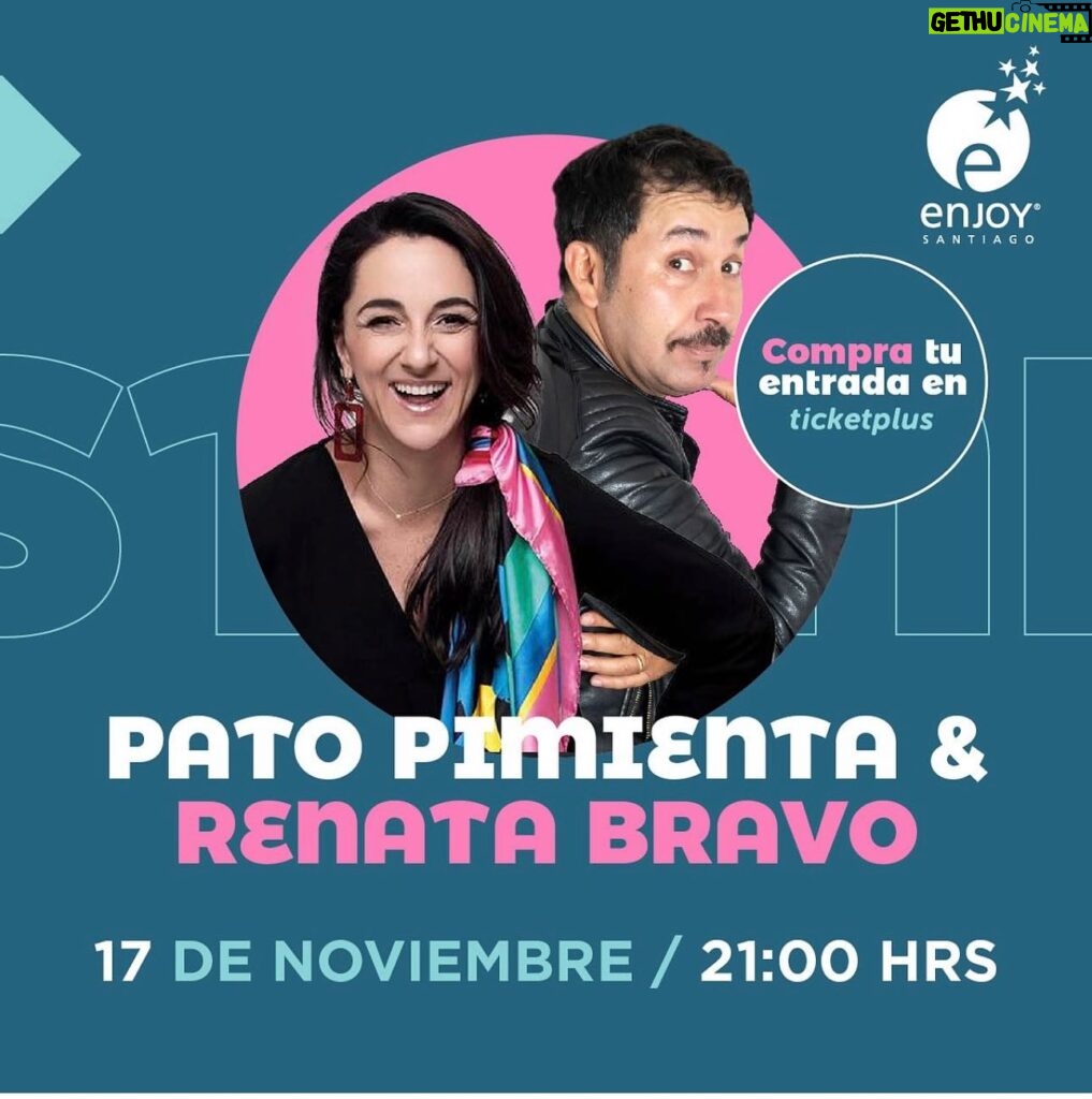 Renata Bravo Instagram - Los esperamos este viernes 17 de noviembre 21:00 hrs en @enjoy_santiago junto a mi amado @patopimienta no se lo pierdan! #standupcomedy compra tus entradas en Ticketplus