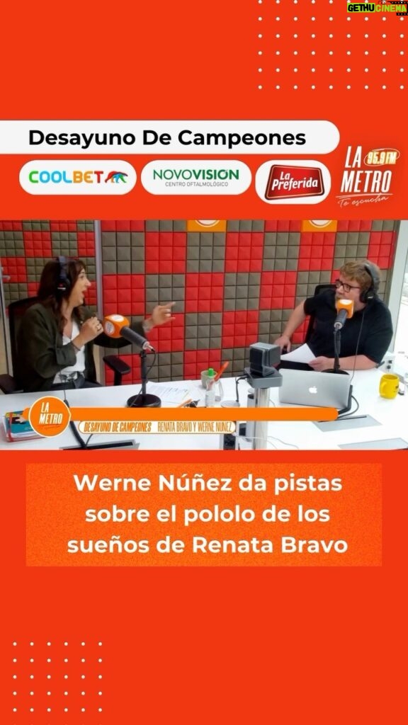 Renata Bravo Instagram - En nuestro matinal #DesayunoDeCampeones 🥐🏆 @elwerne dejó entrever algunas pistas sobre el misterioso pololo con el que @renata_bravo_ sueña en sus noches. ¿Quién será el afortunado? 🤔 #Pololo #Amor #Sueños #LaMetro #MeVoyALaMetro