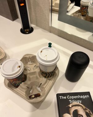 Renate Reinsve Instagram - Goodbye 4 months in LA! Three coffees at a time. Best friends. Filming and films. Best small person in the world. Very nice.