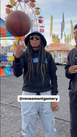 Renee Montgomery Instagram - Spinning through @reneemontgomery’s many roles. 🔥🏀 Watch the latest #BlackAndUnlimited ep on YouTube to hear about them all!