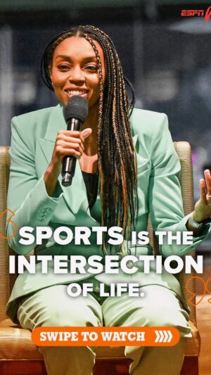 Renee Montgomery Instagram - For me, staying in sports after I retired was always part of the plan – I wanted to stay around that spirit and the energy of the game 🔋

But, many young female athletes struggle to see a future for themselves in the world of sport after the final whistle blows. That’s why I’m excited to partner with @Gatorade and @espnW to inspire the next generation of athletes about career opportunities in the world of sport beyond the field of play. If you can see it, you can be it #MEM ⚡️ #GatoradePartner #WomenInSports