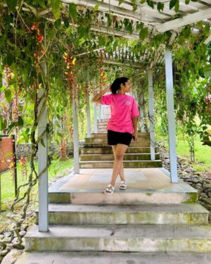 Reshma Nair Instagram - Spellbound by the cascading #thunbergiamysorensis 💐🎀🕷️🍃

#vacation #roadtrip #girlstrip #mountains #munnar #letchmiestate #wild #nature