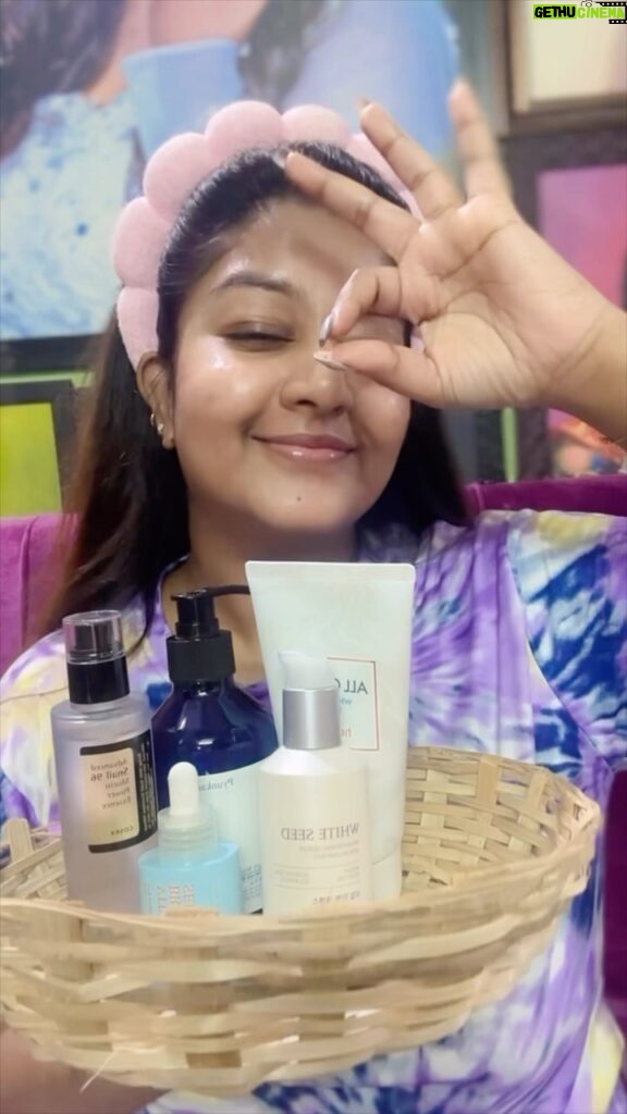 Rhema Ashok Instagram - All my dear girls & boys! From now on don’t be worried about buying Korean skin care products in India. I’m here with a profile called @noura_koreanskincare where you can shop trustable, 100% premium & authentic Korean beauty products ♥️✨ All kind of viral Korean products with less waiting period you can order through @noura_koreanskincare :) I’m so happy shopping with them and my skin feels super healthy now 🤌🏻 Without further delay! To know more and to order your favourite Korean products, do check @noura_koreanskincare Or Watsapp them : 9442481872 📱