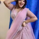 Rhema Ashok Instagram - In the world full of people who loves to be “zero size” here I’m loving my “திம்சு கட்டை” chubby size 🔥🤟🏻 Mua: @miss_pretty_makeoverartist Hairstylist: @spotlessglow_011 Wearing: @lithas_rentals