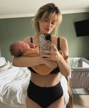 Rhian Sugden Instagram - Last night was a wild ride! 🥹💙

Today is officially his due date! ✨ Look at the size of him! 😍How he fit in there I have no idea! Women’s bodies are so incredible! 

Int milk brilliant. 

#boymum #ivfsuccess #mumlife #miracleshappen