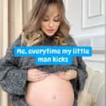 Rhian Sugden Instagram - Baby is getting stronger by the day! The feeling is so surreal, when he moves, gets the hiccups or decides to do barn dance at 3am! Oliver spoke to him down my belly button yesterday and got a kick in the face! 😂 10 weeks to go!! 💙🙌🏽 #preggo #pregnancyhumor #babywhale