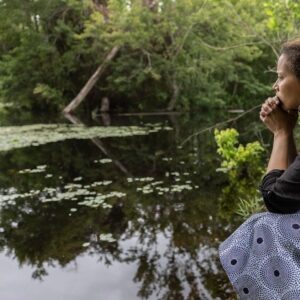 Rhiannon Giddens Instagram - Working on a project that is centered on place at the moment and it’s making me think alot about what’s going on in the world.  This is a peaceful water place in North Carolina, and it reminded me how much of North Carolina I am, body and soul.  Even though I have chosen to live in another land, NC will always own the majority of my soul, and I am at peace with that.  Sitting by the water, listening to the birds, feeling the spirits of generations of folks who have sat right in this spot to enjoy the air, the water, and the wildlife, even in the midst of so much adversity and hard times, connects me in a deep and soulful way to my ancestors and my history.  Its a privilege to have the space and the place.

Thinking about what is happening right now in G@z@ is heartbreaking on so many levels and has been for months, just as Oct 7 was heartbreaking. Humanity has lost, and is continuing to lose, in this conflict, as thousands of fellow souls have their lives taken from them by empire.  As I sit on this land that was once occupied by Native community, and then owned by a Native individual who was then pushed off of it, and then owned by Gaels who themselves had been subjugated in their own homeland, who then themselves participated in subjugation by owning enslaved African people taken from their own homeland, and thinking about the fact that it’s still in private hands today, made me think about the complicated layers that are present in any conflict, and the inability to solve anything that doesn’t center generosity, community, humanity, and a different and older way of looking at the gift of mother earth.

I have no answers.  I just grieve.

photo by @karencoxphotography