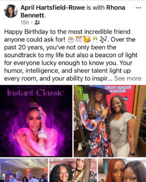 Rhona Bennett Instagram - I mean...! I am full of gratitude for all of the amazing birthday love that came my way today. 🙏🏾✨ Thank you to all of you who posted videos and shared sentiments of celebration. 🎉💕 I'm highlighting a few who stepped outside of their every day activities to pour in an immense amount of thoughtfulness into my space. 🚀 I AM GRATEFUL 🙌🏽💕🤛🏽😍🥳🚀🙏🏾🥰 #We #NewMusic #InstantClassic
.
#RhonaBennett #MissRNB #CoachRho #MissRNBxCoachRho #Love #EnVogue #AlwaysInTheClub #Zeta #PPU #PersonalPowerUniversity #Classic #HappyBirthday #NewSong #BirthdayLove #VibeOutChallenge