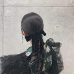 Rie Kitahara Instagram - 💚🖤 @george828 さんメイク💄♡ #make #makeup #hairmake