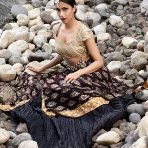 Rishikka Bali Instagram - Our muse @rishikka_bali "Captivates Encore" wearing this elegantly embellished Sonia Mehra Couture ensemble in raw edged silk taffeta skirt, jewelled corset with a touch of midnight volume and wit  @sharatchandraphotography 
@mehra.sonia 
@rishikka_bali 
@mokisaphursungi 
@quresh2018 
@sandymakeupart_

.
.

designerlabel #SM #SoniaMehra_designs #SoniaMehra_couture #SoniaMehra_daily #mehra_sonia